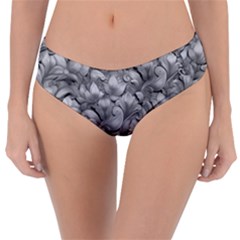 Silver Blossom Elegance Print (ai+human) Reversible Classic Bikini Bottoms by dflcprintsclothing