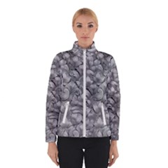 Silver Blossom Elegance Print (ai+human) Women s Bomber Jacket