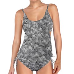 Silver Blossom Elegance Print (ai+human) Tankini Set by dflcprintsclothing