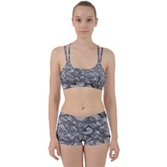 Silver Blossom Elegance Print (ai+human) Perfect Fit Gym Set