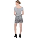 Silver Blossom Elegance Print (AI+Human) Women s Ripstop Shorts View2