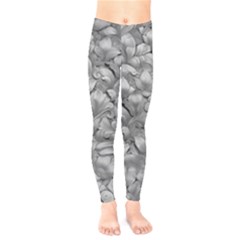 Silver Blossom Elegance Print (ai+human) Kids  Classic Winter Leggings