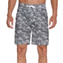 Silver Blossom Elegance Print (AI+Human) Men s Beach Shorts View1