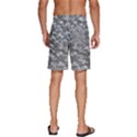 Silver Blossom Elegance Print (AI+Human) Men s Beach Shorts View4