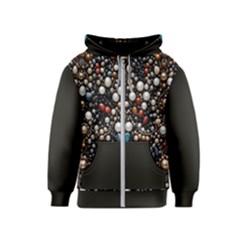 Pearls And Stones Kids  Zipper Hoodie