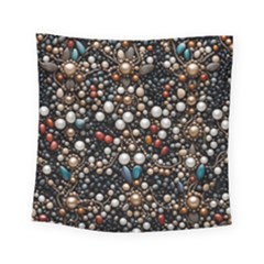 Pearls And Stones Square Tapestry (small)