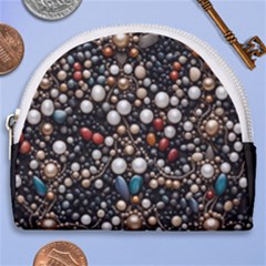 Pearls And Stones Horseshoe Style Canvas Pouch by dedoma