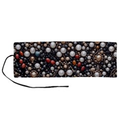 Pearls And Stones Roll Up Canvas Pencil Holder (m) by dedoma