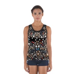 Pearls And Stones Sport Tank Top  by dedoma