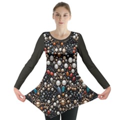 Pearls And Stones Long Sleeve Tunic  by dedoma