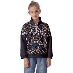 Pearls And Stones Kids  Half Zip Hoodie