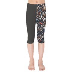 Pearls And Stones Kids  Capri Leggings  by dedoma