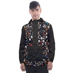 Pearls And Stones Men s Front Pocket Pullover Windbreaker