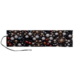 Pearls And Stones Roll Up Canvas Pencil Holder (l) by dedoma