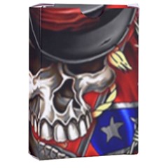 Confederate Flag Usa America United States Csa Civil War Rebel Dixie Military Poster Skull Playing Cards Single Design (rectangle) With Custom Box