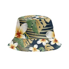 Seamless Pattern With Tropical Strelitzia Flowers Leaves Exotic Background Inside Out Bucket Hat by Ket1n9