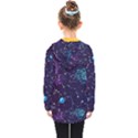 Realistic Night Sky Poster With Constellations Kids  Double Breasted Button Coat View2