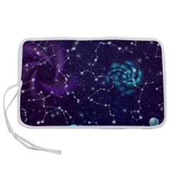 Realistic Night Sky Poster With Constellations Pen Storage Case (s)