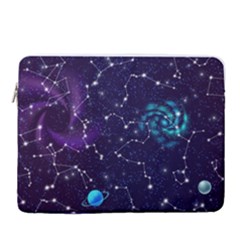 Realistic Night Sky Poster With Constellations 15  Vertical Laptop Sleeve Case With Pocket by Ket1n9