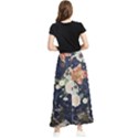 Japanese Wave Koi Illustration Pattern Maxi Chiffon Skirt View2