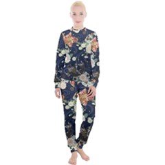 Japanese Wave Koi Illustration Pattern Women s Lounge Set by Ndabl3x