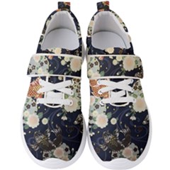 Japanese Wave Koi Illustration Pattern Men s Velcro Strap Shoes by Ndabl3x