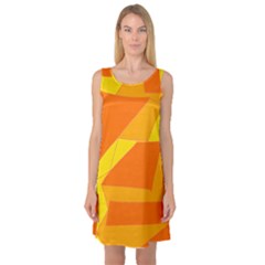 Pattern Abstract Triangle Simple Sleeveless Satin Nightdress by Bedest