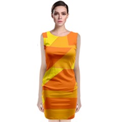 Pattern Abstract Triangle Simple Sleeveless Velvet Midi Dress