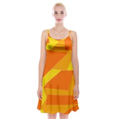 Pattern Abstract Triangle Simple Spaghetti Strap Velvet Dress