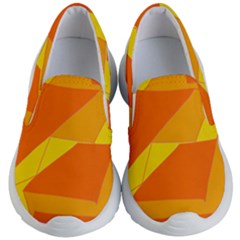 Pattern Abstract Triangle Simple Kids Lightweight Slip Ons by Bedest