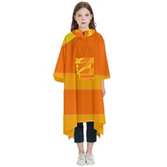 Pattern Abstract Triangle Simple Kids  Hooded Rain Ponchos by Bedest