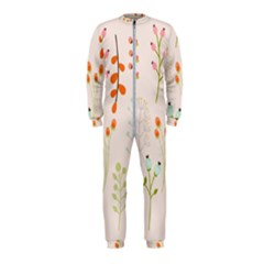 Boho Pattern Berries Flowers Nature Onepiece Jumpsuit (kids)