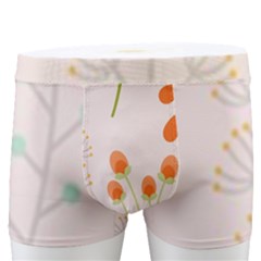 Boho Pattern Berries Flowers Nature Men s Boxer Briefs