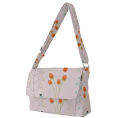 Boho Pattern Berries Flowers Nature Full Print Messenger Bag (s) by Bedest