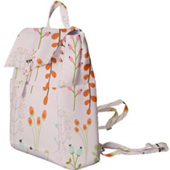 Boho Pattern Berries Flowers Nature Buckle Everyday Backpack by Bedest