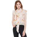 Boho Pattern Berries Flowers Nature Frill Detail Shirt View1