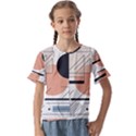 Abstract Architecture Kids  Cuff Sleeve Scrunch Bottom T-Shirt View1