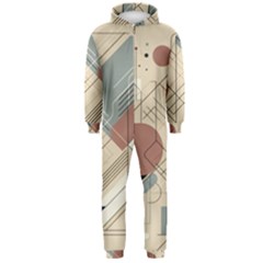 Boho Abstract Architecture Hooded Jumpsuit (men)