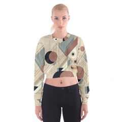 Boho Abstract Architecture Cropped Sweatshirt