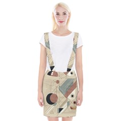 Boho Abstract Architecture Braces Suspender Skirt by Bedest