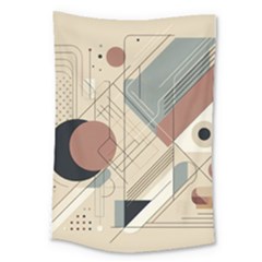 Boho Abstract Architecture Large Tapestry