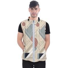 Boho Abstract Architecture Men s Puffer Vest