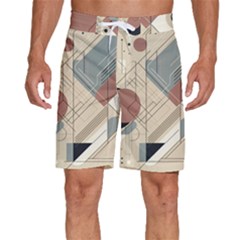 Boho Abstract Architecture Men s Beach Shorts by Bedest