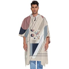 Boho Abstract Architecture Men s Hooded Rain Ponchos by Bedest