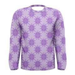 Purple Pattern Seamless Texture Mandala Men s Long Sleeve T-shirt by Bedest