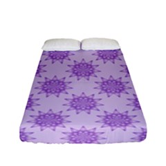 Purple Pattern Seamless Texture Mandala Fitted Sheet (full/ Double Size) by Bedest