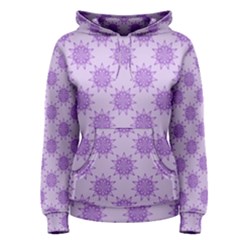 Purple Pattern Seamless Texture Mandala Women s Pullover Hoodie