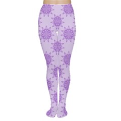 Purple Pattern Seamless Texture Mandala Tights