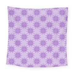 Purple Pattern Seamless Texture Mandala Square Tapestry (large)