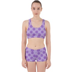 Purple Pattern Seamless Texture Mandala Work It Out Gym Set by Bedest